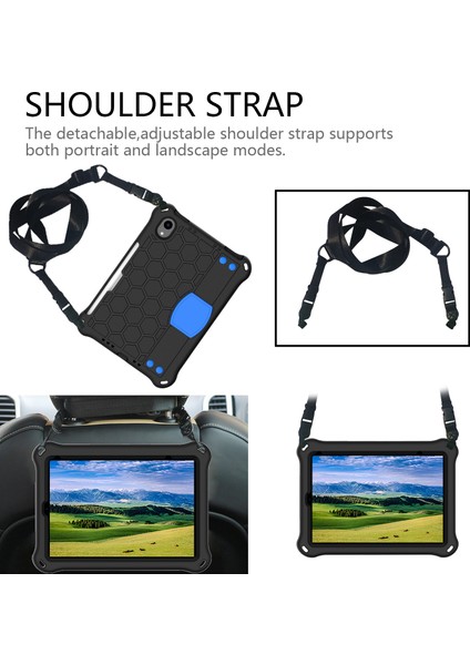 iPad Mini (2021) Petek Dokulu Eva Omuz Askılı Kabuğu (2021) SIYAH Tablet Kılıfı (Yurt Dışından) fırsatları