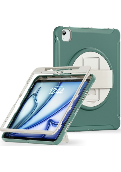 iPad Air 13 (2024) Stand Pc Tpu Silikon Kalem Yuvası Zümrüt i Tablet Kılıfı (Yurt Dışından)