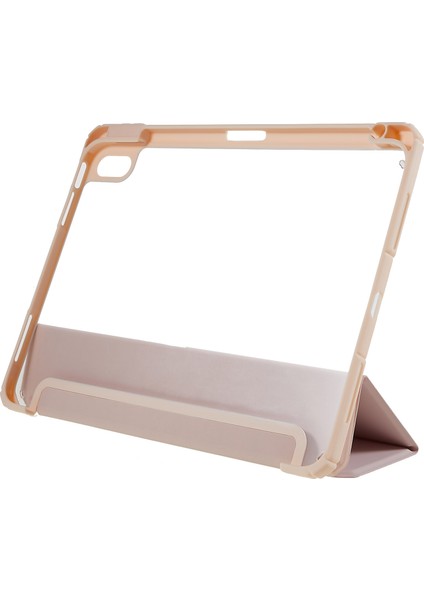 iPad 10.9 (2022) Hibrit Tpu Pc Tam Vücut Koruyucu Arka Kalem Yuvalı Stand Tablet Kılıfı (Yurt Dışından)