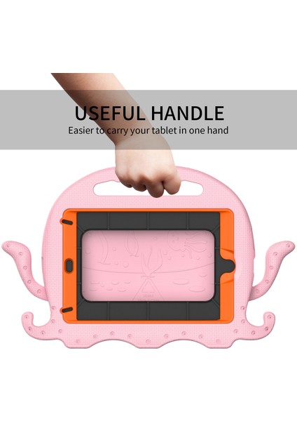 Ipad Mini 2 3 4 mini (2019)EVA Karikatür Ahtapot Koruyucu Kalem Yuvası Tam Saplı ve Omuz Askılı Tablet Kılıfı (Yurt Dışından) modelleri