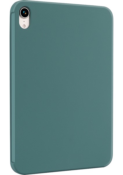 Yumuşak Dokunuşlu Sıvı Silikon Çizilmez Mikrofiber Astar iPad Mini Kalem Yuvalı Koruma (2021) Tablet Kılıfı (Yurt Dışından)