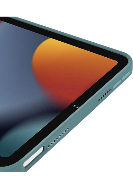 Yumuşak Dokunuşlu Sıvı Silikon Çizilmez Mikrofiber Astar iPad Mini Kalem Yuvalı Koruma (2021) Tablet Kılıfı (Yurt Dışından)