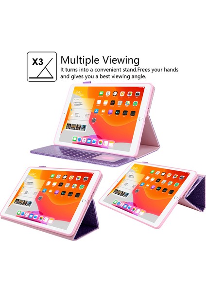 iPad Air 11 (2024) El Kayışlı Deri Akıllı Standı Tablet Kılıfı (Yurt Dışından)