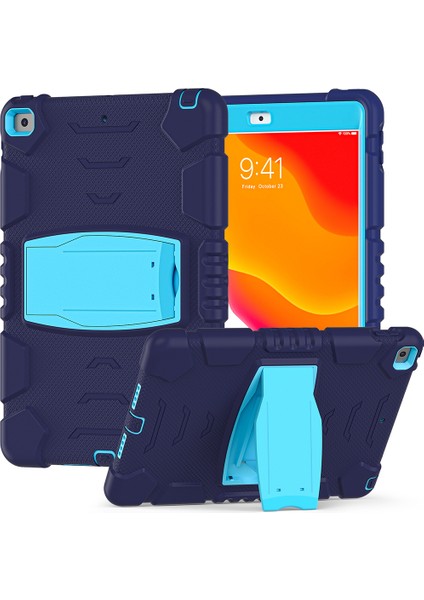 Pc Silikon iPad 10.2 (2019 2020 2021) Standlı Lacivert Tablet Kılıfı (Yurt Dışından)