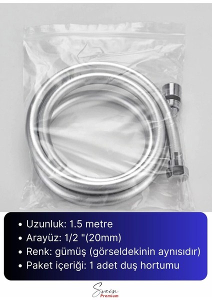 360 Derece Yüksek Kalite Esnek Kırılmaz Çatlamaz Paslanmaz Sızdırmaz Banyo Duş Musluk Hortum 1,5 mt indirimleri