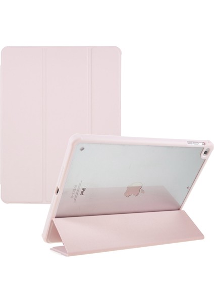 iPad Air (2013) AIR 2 Üç Katlı Stand Otomatik Uyandırma ve Uyku Pu Deri Tpu Akrilik Ince Tablet Kılıfı (Yurt Dışından)