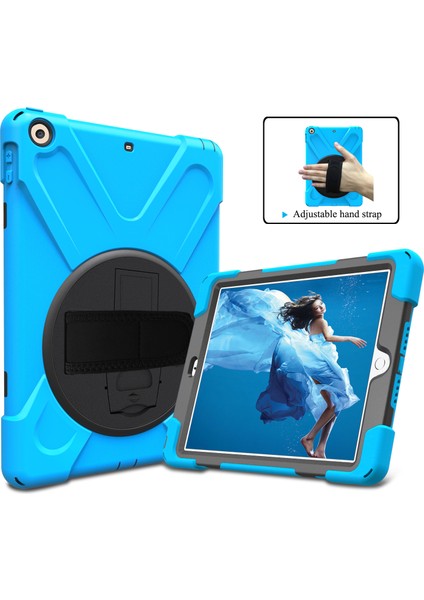 iPad 9.7 (2018 2017) X Shape 360 ​​derece Dönebilen Pc Tpu Combo Standı Koruma Kabuğu Tablet Kılıfı (Yurt Dışından)