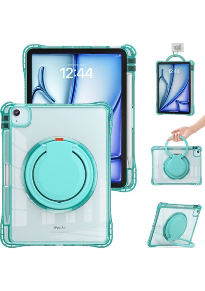 iPad Air 11 (2024) Döner Tekme Standı Pc Tpu Akrilik Tablet Kılıfı (Yurt Dışından)