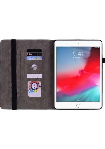 iPad Mini 2 3 4 mini (2019) 7.9 Inç Pu Deri Kart Tutucu Stand Baskılı Tablet Kılıfı (Yurt Dışından)