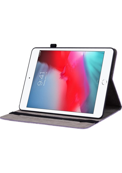 iPad Mini 2 3 4 mini (2019) 7.9 Inç Pu Deri Kart Tutucu Stand Baskılı Tablet Kılıfı (Yurt Dışından)