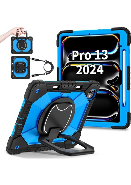 iPad Pro 13 (2024) stand Silikon Pc Tablet Kılıfı (Yurt Dışından)
