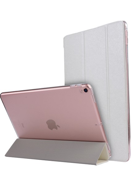 iPad Air 10.5 (2019) PRO 10.5 (2017) Üç Katlı Stand Akıllı Deri Ipek Doku Tablet Kılıfı (Yurt Dışından)