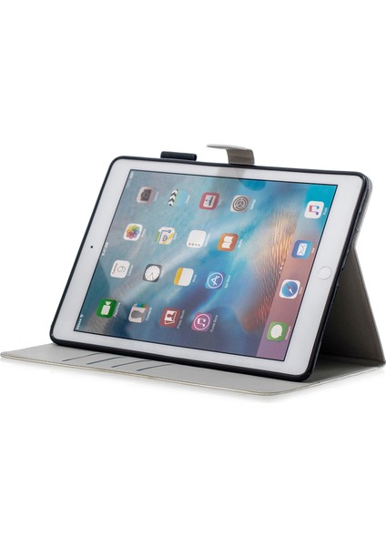 Desen Baskı Pu Deri (Cüzdan Standı) iPad 9.7 Inç (2018 2017) Göz Kedi Tablet Kılıfı (Yurt Dışından) modelleri