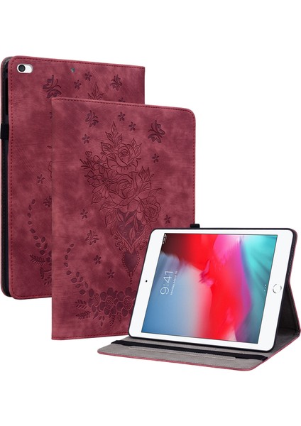 iPad Mini 2 3 4 mini (2019) 7.9 Inç Pu Deri Kart Tutucu Stand Baskılı Tablet Kılıfı (Yurt Dışından)