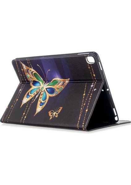 Desen Baskı Cüzdan Standı Deri iPad 10.2 (2019 2020 2021) BUTTERFLY Tablet Kılıfı (Yurt Dışından) fırsatları