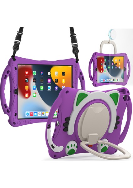 Silikon Sert Pc Hibrit Döner Tekme Standı iPad PRO(2017) IPAD Air (2019) Omuz Askılı Koruyucu Tablet Kılıfı (Yurt Dışından) fiyatları