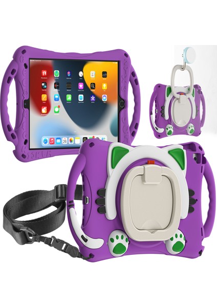 Silikon Sert Pc Hibrit Döner Tekme Standı iPad PRO(2017) IPAD Air (2019) Omuz Askılı Koruyucu Tablet Kılıfı (Yurt Dışından) modelleri