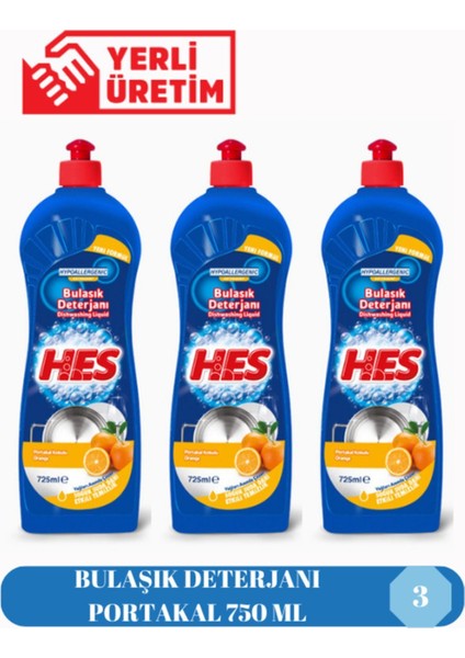 Bulaşık Deterjanı Portakal 750 ml 3 Adet