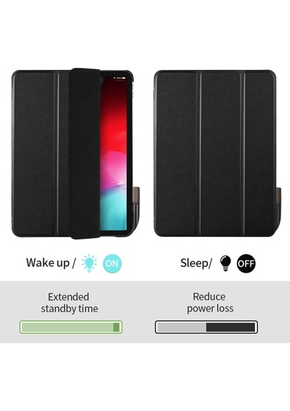 Üç Katlı Stand Pu Deri Akıllı iPad Air Çıkarılabilir Kalem (2020 2022) Tablet Kılıfı (Yurt Dışından) modelleri