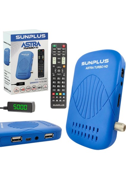Mini Hd Uydu Alıcı Iks Süresiz Ip Tv Sunplus Astra Turbo Hd