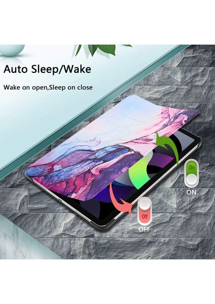 A Serisi Tam Koruma Düşmeyi Önleyen Otomatik Uyandırma uyku Desenli Baskı Ipek Dokulu iPad Mini Standlı (2021) Yeşim Moru Tablet Kılıfı (Yurt Dışından) modelleri