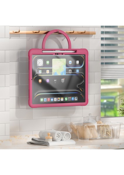 iPad Pro 13 (2024) Döner Tekme Standı Pc Tpu Silikon Tablet Kılıfı (Yurt Dışından)