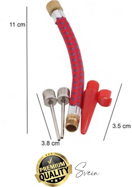 5 Parça Hava Şişirme Ucu Iğnesi Aparatı Sibop Seti Spor Topu Basketbol Futbol Bisiklet Lastik Amaçlı