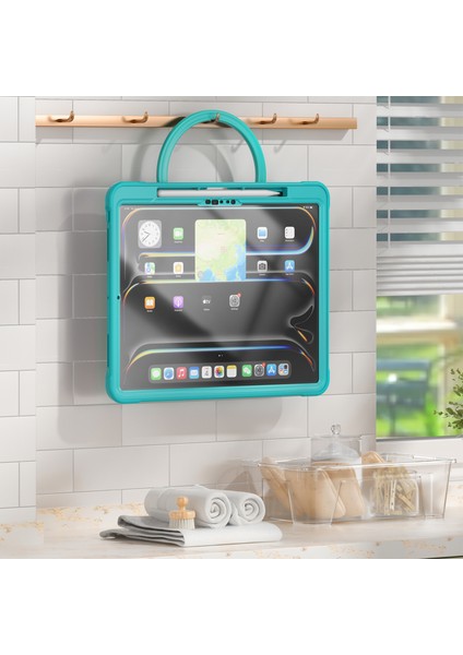 iPad Pro 13 (2024) Döner Tekme Standı Pc Tpu Silikon Tablet Kılıfı (Yurt Dışından)