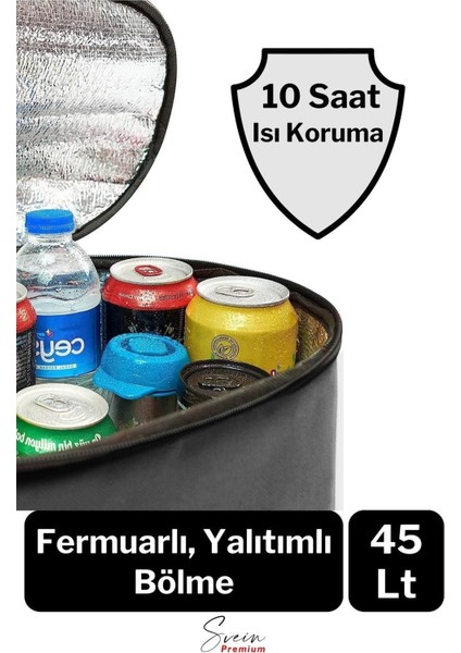 Sıcak Soğuk Tutucu Buzluklu Termos Bölmeli Fileli Omuz Askılı Fermuarlı Şık Plaj Kamp Piknik Çantası modelleri