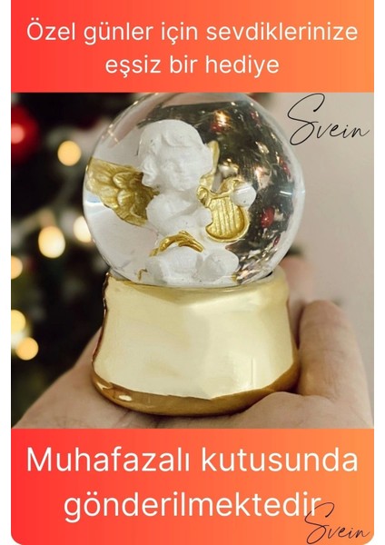 Premium Sevgiliye Anneye Arkadaşa Özel Mini Cam Kar Küresi Yılbaşı Hediyesi Beyaz Melek Temalı fiyatları
