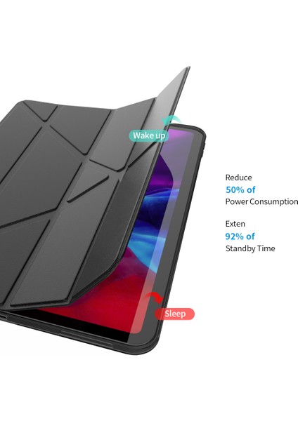 iPad Pro 12.9 Inç (2022 2021 2020 2018) Origami Standı Akıllı Tpu Deri Koruyucu Tablet Kılıfı (Yurt Dışından) fırsatları