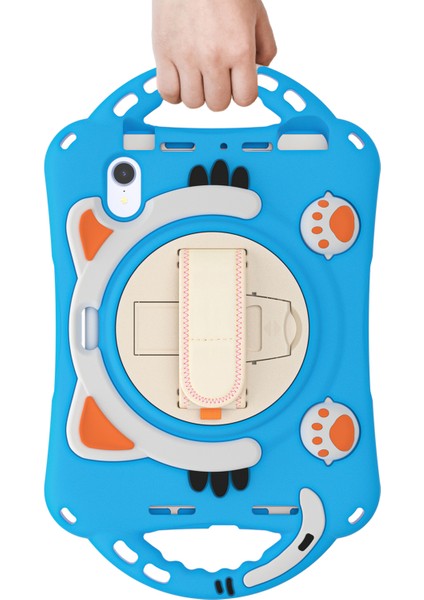 El Bandı Tamlı Silikon Sert Pc Koruyucu iPad Mini (2021) Döner Tekme Standlı turuncu Tablet Kılıfı (Yurt Dışından) fiyatları