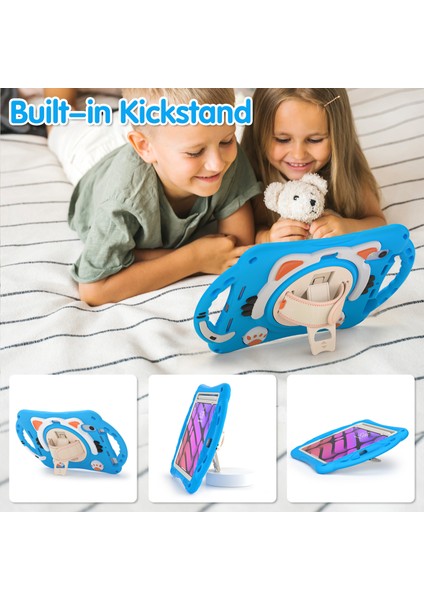 El Bandı Tamlı Silikon Sert Pc Koruyucu iPad Mini (2021) Döner Tekme Standlı turuncu Tablet Kılıfı (Yurt Dışından) modelleri