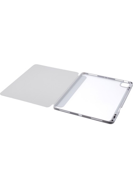 iPad Air 13 (2024) Deri Kalem Tutuculu Üç Katlı Stand Tablet Kılıfı (Yurt Dışından)