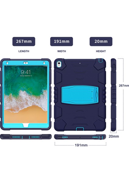 iPad Pro 10 5 Inç (2017) IPAD Air 10 5 Inç (2019) Pc Silikon Destek Standlı Lacivert Tablet Kılıfı (Yurt Dışından) fiyatları