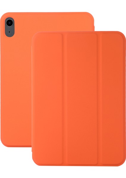 Çok Yönlü Koruyucu Manyetik Sert Pc Pu Deri iPad Mini (2021) Turuncu Tablet Kılıfı (Yurt Dışından)