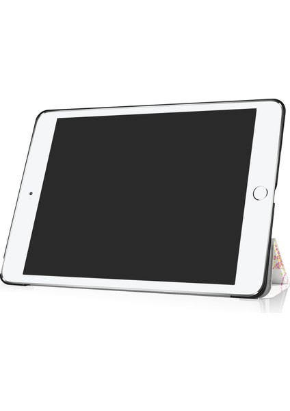 Üç Katlı Stand Deri Desen Baskı iPad 9.7 (2018 2017) Akıllı Uyandırma uyku Tamı Çiçekli Peri Tablet Kılıfı (Yurt Dışından) fırsatları
