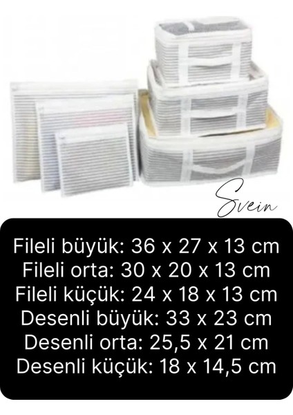 6'lı Valiz Bavul Düzenleyici Seyahat Çantası Organizer Hurç Set Fermuarlı Gri Çizgi Fileli