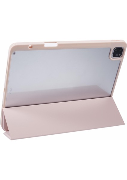 iPad Air 13 (2024) Deri Kalem Tutuculu Üç Katlı Stand Tablet Kılıfı (Yurt Dışından)