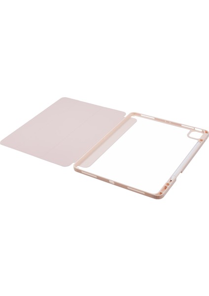 iPad Air 13 (2024) Deri Kalem Tutuculu Üç Katlı Stand Tablet Kılıfı (Yurt Dışından)