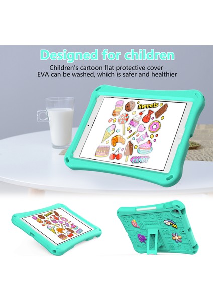 iPad 10.2 (2019 2020 2021) Eva Omuz Askılı Koruyucu stand Nane i Tablet Kılıfı (Yurt Dışından)