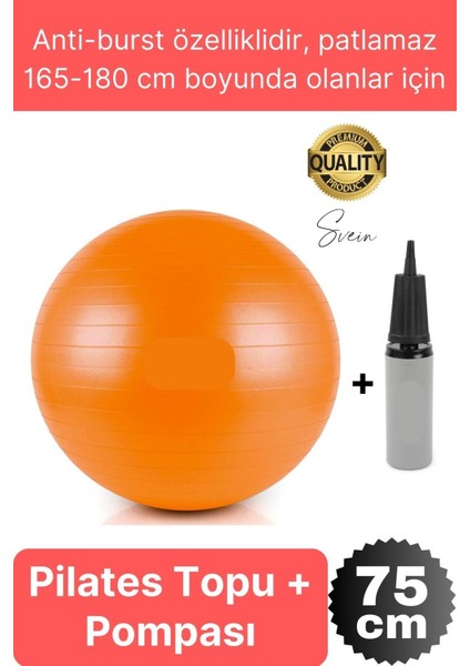 75 cm Yoga Pilates Topu ve Şişirme Pompası Hediye Denge Egzersiz Aerobik Jimnastik Reformer Spor Set fiyatları