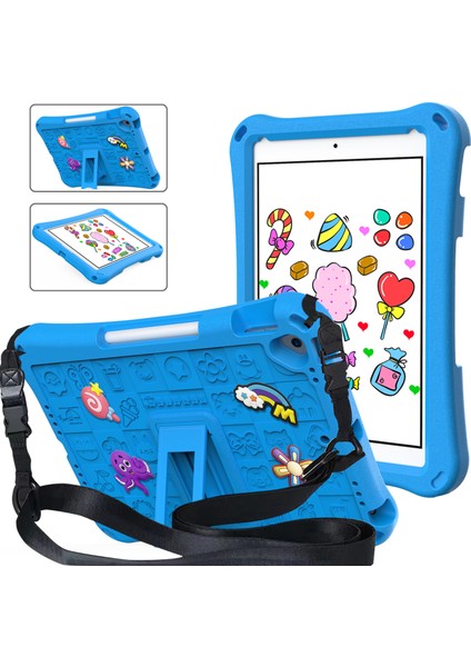 iPad 10.2 (2019 2020 2021) Eva Omuz Askılı Koruyucu stand Tablet Kılıfı (Yurt Dışından)