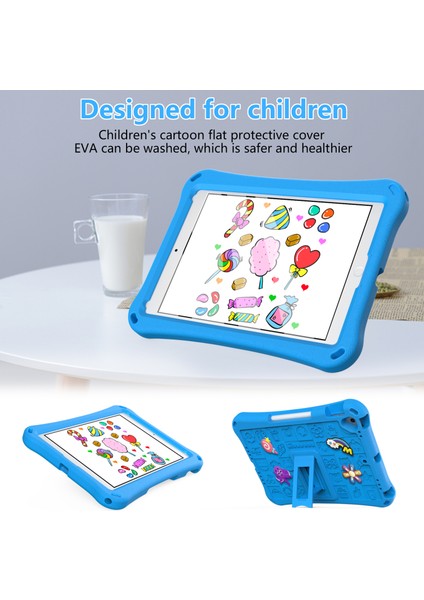 iPad 10.2 (2019 2020 2021) Eva Omuz Askılı Koruyucu stand Tablet Kılıfı (Yurt Dışından)