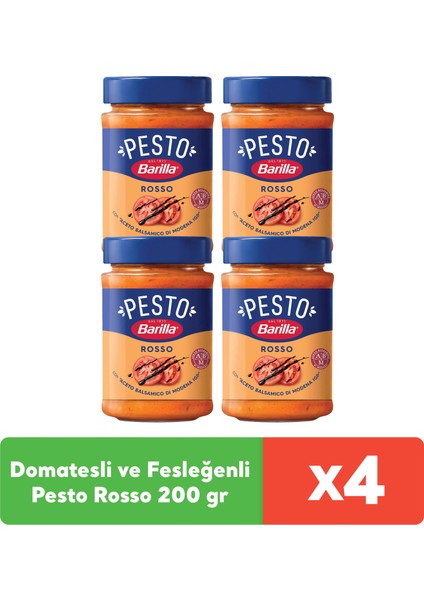 Domatesli ve Fesleğenli/pesto Rosso 200 G x 4 Adet