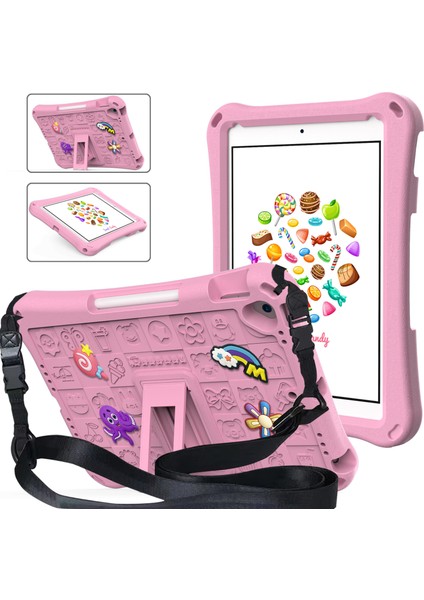 iPad 10.2 (2019 2020 2021) Eva Omuz Askılı Koruyucu stand Tablet Kılıfı (Yurt Dışından)