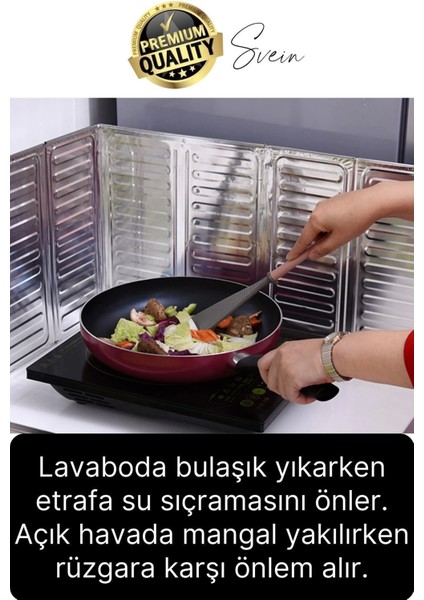 Ocak Fırın Arkası Yağ Sıçrama Koruyucu Katlanır Alüminyum Levha Rüzgar Önleyici Panel Folyo Plaka fırsatları