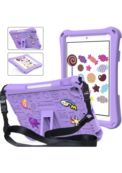 iPad 10.2 (2019 2020 2021) Eva Omuz Askılı Koruyucu stand Tablet Kılıfı (Yurt Dışından)