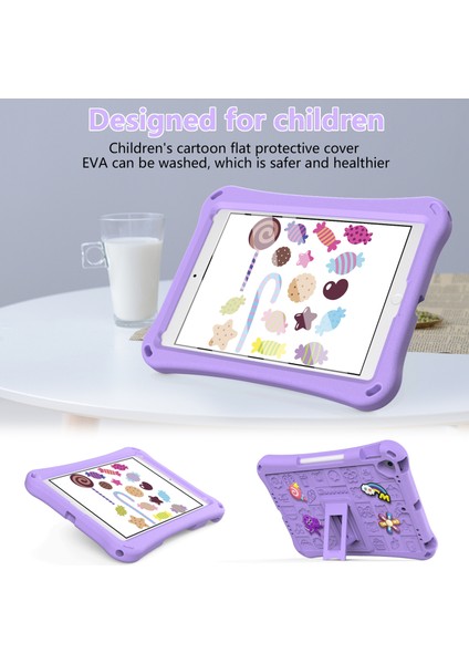 iPad 10.2 (2019 2020 2021) Eva Omuz Askılı Koruyucu stand Tablet Kılıfı (Yurt Dışından)