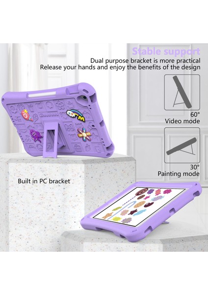 iPad 10.2 (2019 2020 2021) Eva Omuz Askılı Koruyucu stand Tablet Kılıfı (Yurt Dışından)